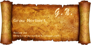 Grau Norbert névjegykártya