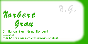 norbert grau business card